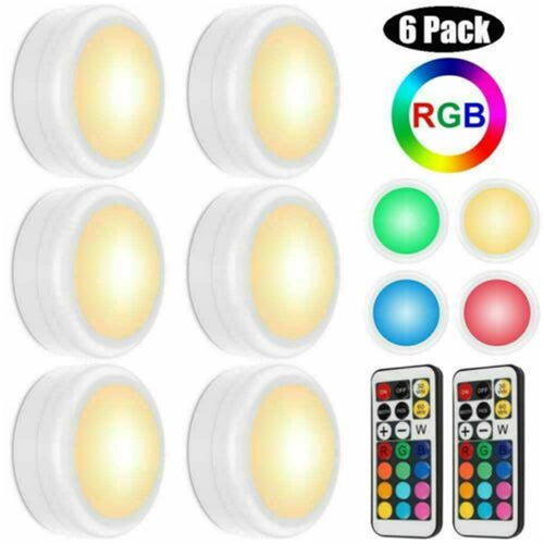 6 Under Cabinet Lights RGB LED Kitchen Lights