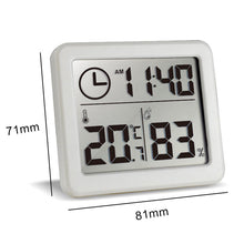 Load image into Gallery viewer, Ultra-thin Digital Temperature Humidity Table Clock Automatic Monitoring Large LCD Screen Desk Clock