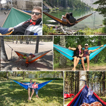 Load image into Gallery viewer, Upgrade Camping Hammock Outdoor Tourist Hanging Hammocks Portable Parachute Nylon Hiking Hammock