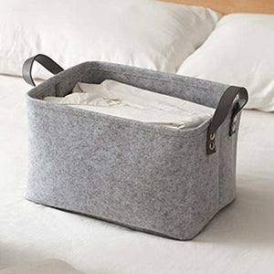 Foldable Toy Laundry Basket Felt Storage Baskets Dirty Clothes Hamper Toy Holder Storage Bag