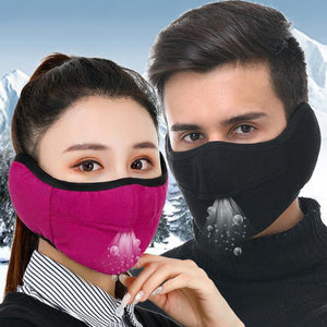 Unisex Winter Two-in-one Earmuffs Warm Mask