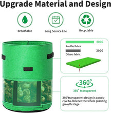 Load image into Gallery viewer, 7/10 Gallon Potato Grow Bag Garden Planter Pot with Harvest Window and Cover