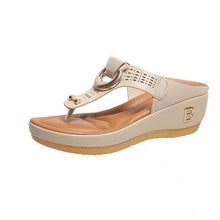Load image into Gallery viewer, Womens Boho Open Toe Wedge Beach Sandals