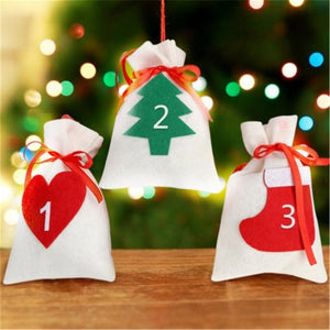 DIY Date1-24 Christmas Home Decoration Calendar Hanging Gift