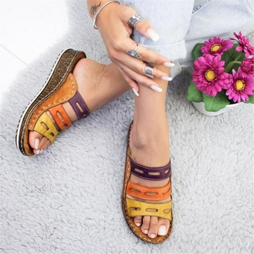 Summer Ladies Slippers Low Heel Sandals