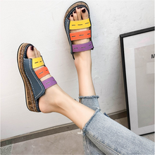 Load image into Gallery viewer, Summer Ladies Slippers Low Heel Sandals