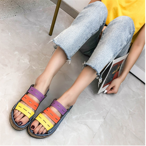 Summer Ladies Slippers Low Heel Sandals