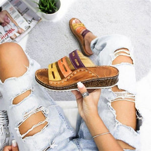 Summer Ladies Slippers Low Heel Sandals