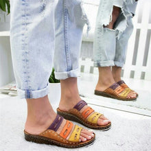 Load image into Gallery viewer, Summer Ladies Slippers Low Heel Sandals