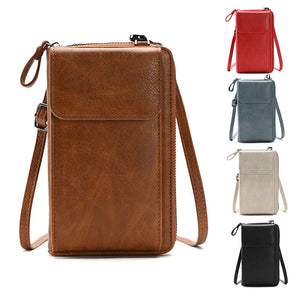 PU Leather Mobile Phone Bag Mini Crossbody Wallet Bag