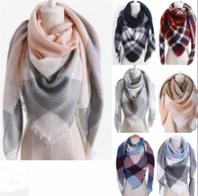 Load image into Gallery viewer, Womens Warm Check Neck Scarf Shawl
