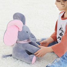 Load image into Gallery viewer, 30CM Music Plush Doll Play Educational Music Hide Seek Baby Child Pink Grey Elephant