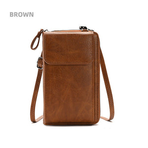 PU Leather Mobile Phone Bag Mini Crossbody Wallet Bag