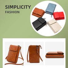 Load image into Gallery viewer, PU Leather Mobile Phone Bag Mini Crossbody Wallet Bag