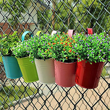 Load image into Gallery viewer, 10pcs/20pcs/Set Flower Pot Hanging Pots Balcony Garden Plant Metal Hook Iron Planter