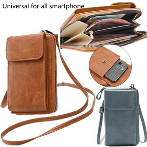 PU Leather Mobile Phone Bag Mini Crossbody Wallet Bag