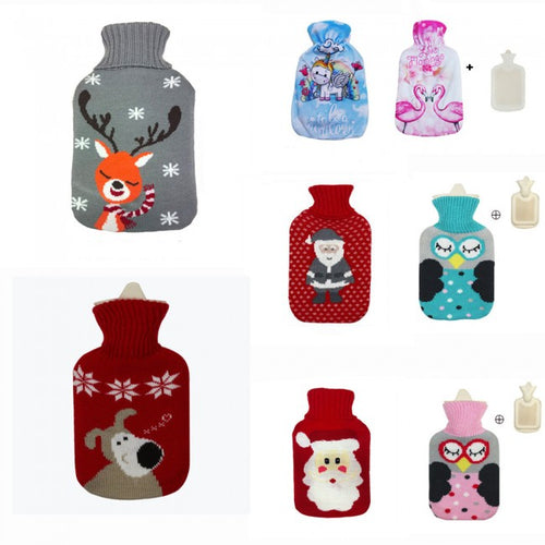 Cartoon Rubber Hot Water Bottle Pocket